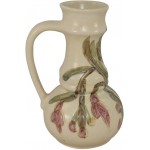 American Art Pottery 1950s Ivory White Art Deco Floral Pitcher 501 - BOMI21UDP