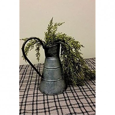 New Metal Dairy Milk Pitcher French Country Farmhouse Rustic Vintage Look Vase - BXAZ6TCEJ