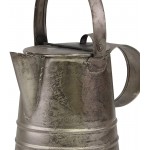 Stonebriar Decorative Antique Silver Metal Drinking Pitcher with Handle and Lid Rustic Industrial Home Decor Accents - BFGTENH8B