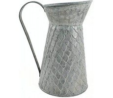 Touch of Nature Galvanized Tin Pitcher Container 9.75 Inch 1Pc - BWJ87G6C1
