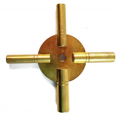 1pc Universal 4 Prong Brass Clock Key for Winding Clock Even Numbers 5190 - BOJCH68N9