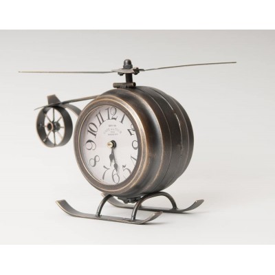 Epoch Lane Vintage Helicopter Metal Double-Sided Table Desk Clock Bronze … - BFTRYDV9J