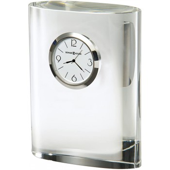 Howard Miller Fresco Table Clock 645-718 Glass Crystal with Quartz Movement - BPKC033IX