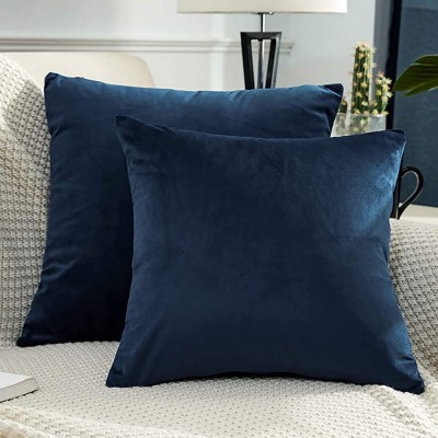 BeBen Pillow Covers 20x20 Set of 2 Throw Pillow Covers Decorative Euro Pillow Covers Soft Velvet Cushion Case Home Decor for Couch Bed Sofa Bedroom Car Dark Blue 20X20 inch - BT640BL6Q