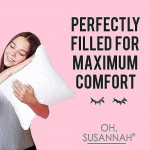 Oh Susannah 18 x 18 Pillow Inserts Premium Woven Fabric USA Made Soft and Washable 18x18 Inch Square Couch Pillow - BFWRP8MXB