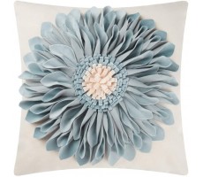 OiseauVoler Handmade Throw Pillow Covers 18x18 Inch Blue 3D Sunflower Cushion Covers Decorative Pillowcases Couch Living Room Farmhouse Decor - BQLMUUHKD