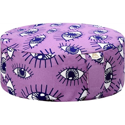 MuFlyed Meditation Cushion,Floor Pillows,Pillow for The Floor,Yoga boster,zafu 16*5 Purple Eyes - BOGB0KLHI