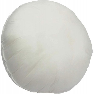 16 inch Round Pillow Insert Sham Square Form Polyester Premium Stuffer Standard White -Good for 14" Round Pillow Made in USA - BN4SDS7YK