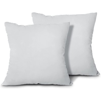 EDOW Throw Pillow Inserts Set of 2 Lightweight Down Alternative Polyester Pillow Couch Cushion Sham Stuffer Machine Washable. Grey 18x18 - B0LDAPQSM