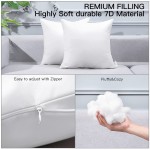 OTOSTAR Premium Throw Pillows Insert 18x18 Inch Pillow Inserts Set of 4 Square Interior Bedding Decorative Sofa Throw Pillow Inserts for Couch Bed Sham Cushion Stuffer Pillow White,18''x18'' - B2Q8J030Z