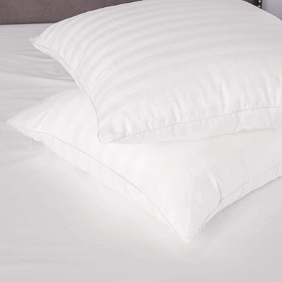 SensorPEDIC Luxury Cotton Decorator inch Sateen Stripe Set of 2 Euro Square Pillow 28 x 28 28" x 28" White 2 Count - B9R288Z7Y