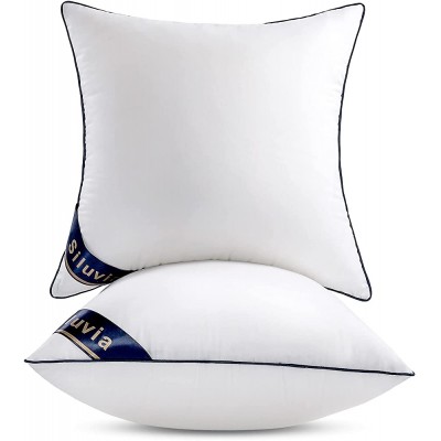 Siluvia 20"x20" Pillow Inserts Set of 2 Decorative 20" Pillow Inserts-Square Interior Sofa Throw Pillow Inserts Decorative White Pillow Insert Pair Couch Pillow 2 20"x20" ,2Pack - BEM2X75LC