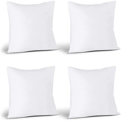 Utopia Bedding Throw Pillows Insert Pack of 4 White 16 x 16 Inches Bed and Couch Pillows Indoor Decorative Pillows - BX95K5020