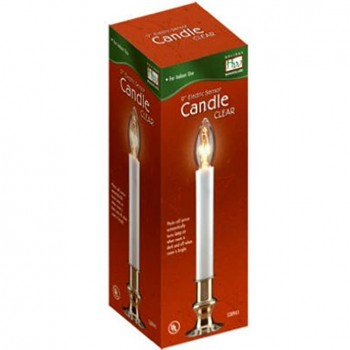 Holiday Wonderland 1528-88 9" Clear Brass Plated Electric Sensor Dawn to Dusk Window Candles Quantity 9 - BW0P8ZLM9