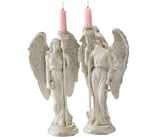 Design Toscano Angels of Virtue Sculptural Candelabra Set of 2 - BSHSN9X7Y