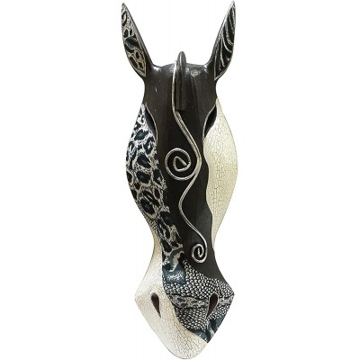 Abstract Black White Zebra African Safari Wall Mask Africa Decor 20 Inch - BQV5JR18R