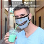 Mask with A Zipper Art Design Decorative Texture Abstract Spray1,for Drinking Eating Riding Unisex zipper closure - B41ANBVA6
