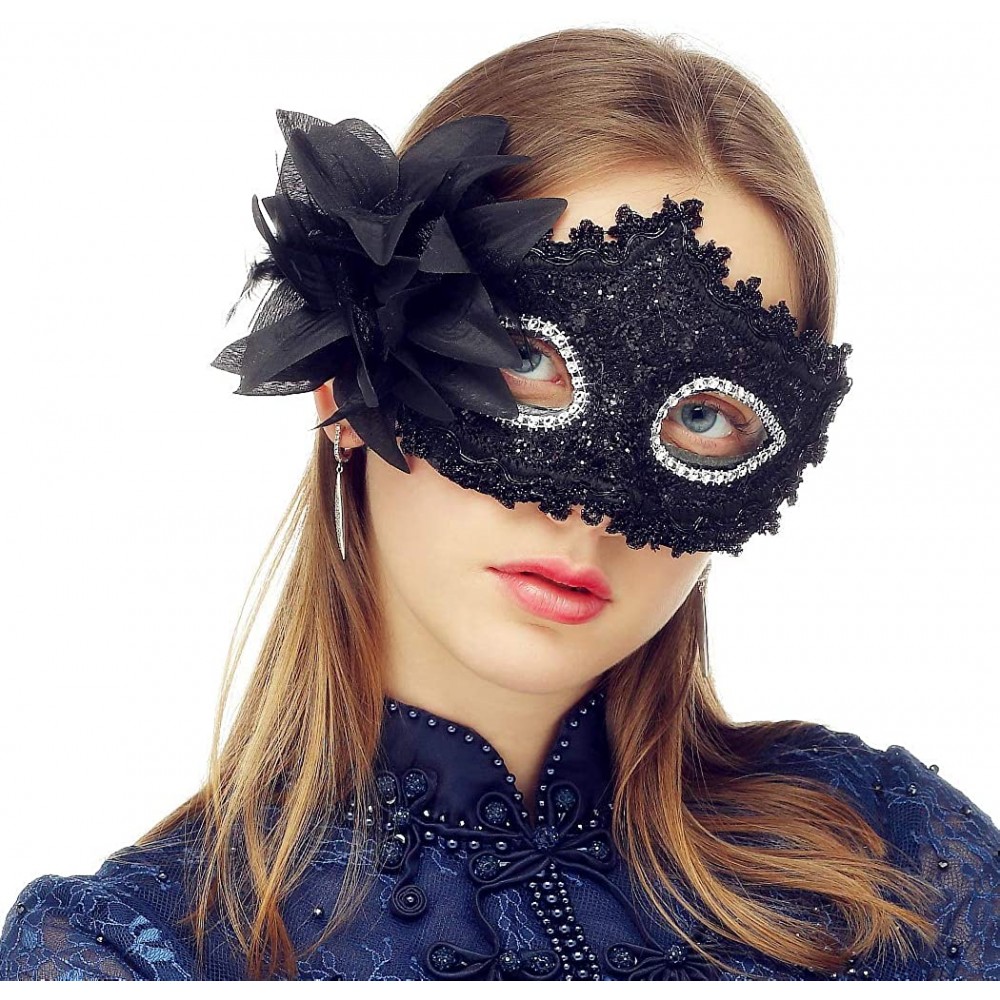 Masquerade Mask for Women Venetian Lace Eye Masks for Carnival Prom Ball Fancy Dress Party Supplies - BL7AR176R