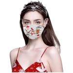 Merry Christmas Disposable Face Masks 50Pcs Adults Cute Paper Mask Xmas Elk Printed for Women Man for Face Protection - B8UPGTSLG
