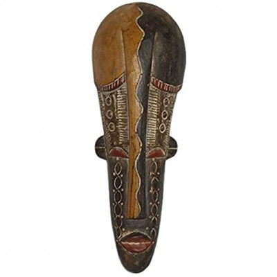 NOVICA Decorative Akan Large Wood Mask Black 'Beauty Queen' - BAWH7XGH7