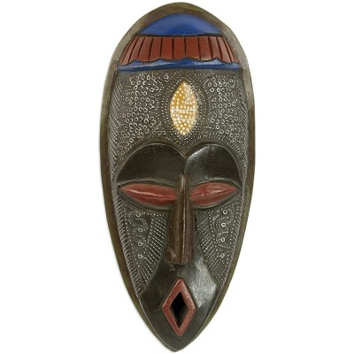NOVICA Ghanaian Decorative Large Aluminum Mask Multicolor 'Ahoto Dreams' - BUTXGXGSX