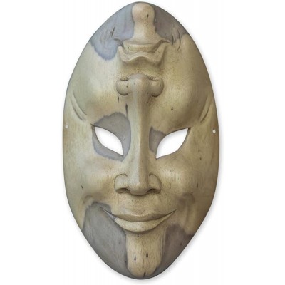 NOVICA Theater Reversible Hand Carved Crocodile Wood Wall Mask Comedy and Tragedy' - BIG47PE7F