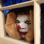 Rosedora Peek-a-Boo Latex Pendant Halloween Window Voyeur Mask Decorative Pendant Indoor Horror Atmosphere Increasing Decoration for Halloween Party Home Decor - BKZPQ7FQD