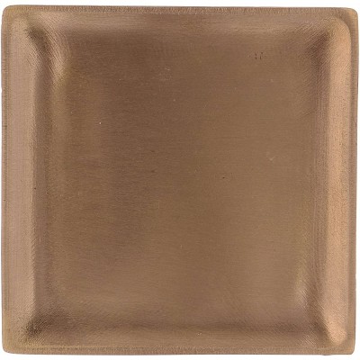 Holyart Square Candle Holder Plate in satinised Gold-Plated Brass - BNSBMUFTH