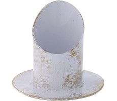 Shabby Chic Gold and White Candlestick Diameter 5 cm - BW23PULUH