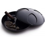 ASH-Stay Sealing Wind & Odor Resistant Indoor Outdoor Cigar Ashtray ASHSTAY: Seals in Odors and Ash Perfect for The Patio or Boat or Indoors Too Gun Metal - BUU8ZFJL0