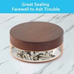 Cute Ashtrays for Cigarettes Ash tray with Lid FriyGardcn Wooden Ashtray with a Stainless Steel Portable Decorative Ashtray Windproof Ashtray for Home,Patio,Office,Outdoors,Indoor,Parties - B5IN6OI47
