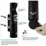 ELITRA Wall Mounted Outdoor Cigarette Butt Receptacle Black - BVKRNPQ23