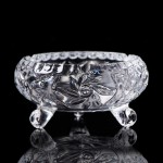 Glass Ashtray for Cigarettes Heavy Outdoor Crystal Ashtray for Weed Decorative Modern Ash tray with Three Leg Small Portable Cute Home Ashtrays - B3LS95IJ7