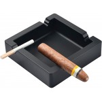OILP Cigar Ashtray Big Ashtrays for Cigarettes Outdoors Large Black 4 Dual-use Rest Unbreakable Silicone Cigar Ashtray for Patio Outside Indoor Home Decor - BFLO6JFRG