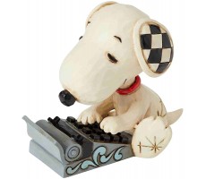 Enesco Peanuts by Jim Shore Snoopy Typing Mini Figurine - BV9FVCO4H
