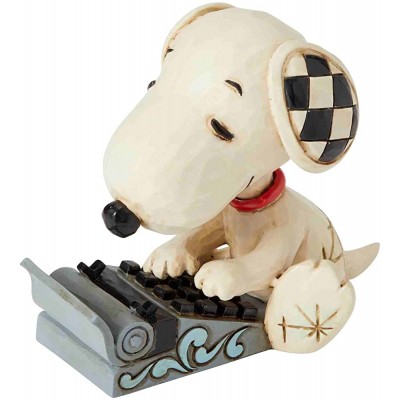 Enesco Peanuts by Jim Shore Snoopy Typing Mini Figurine - BV9FVCO4H