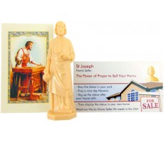 St Joseph Statue for Selling Homes with Instruction Card and Novena Prayer Complete Kit - BVNYML2G6