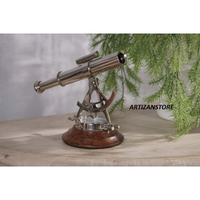 Maritime Brass Telescope Compass Telescope Compass with Functional Home Decorative Metal Decor - BC37SN0IM