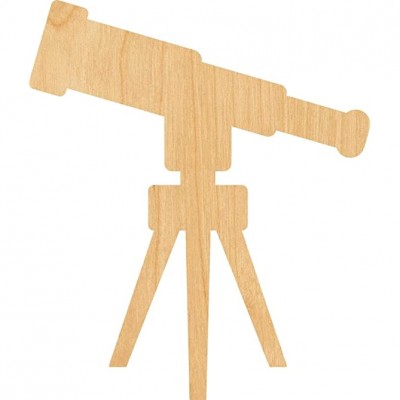 Telescope Laser Cut Out Wood Shape Craft Supply qKET Woodcraft Cutout 1 4 Inch Thickness 2" - B8VIIB93N