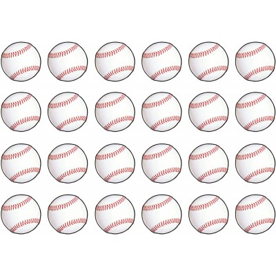 Beistle Paper Baseball Cut Outs 24 Piece – Sports Theme Brithday Party Or Baby Shower – Bulletin Board Classroom Decor 13.5" White Red Black - BDH250OLF
