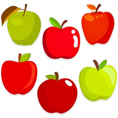 WhatSign 36Pcs Apples Colorful Cut-Outs,Fall Classroom Decor,Bulletin Board Wall Decorations for Teacher Student,Bulletin Board Cut Outs for Classroom School Decoration - BUP2O73BR