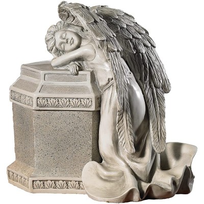 Collections Etc Decorative Angel Guardian Memorial Keepsake Urn - B4AWE8FDQ