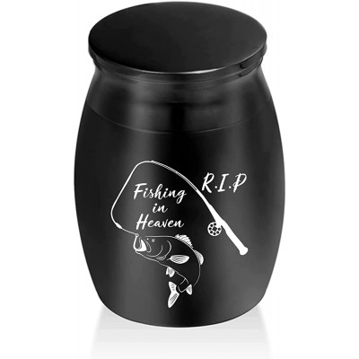 Cremation Urns for Ashes Fishing in Heaven Small Urns for Human Ashes Keepsake Decorative Urns Sharing Funeral Urn for Ashes Fishing in Heaven - B34MCQ1MF