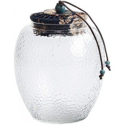 Keepsake Decorative urns Clear Glass Jar Moisture Proof Handcrafted Keepsake Burial Urn for Ashes Adult Pet Ashes Human Memorial 10 19 Color : Blue - BY8ERHU0S