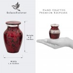 Keepsake Urns Red Handcrafted Mini Urns for Human Ashes Small Urns Set of 4 with Premium Box & Bags Tribute Your Loved One with Red Cremation Urns Perfect Red Urn for Adults & Infants - BYYQ9N5R3