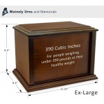 Mainely Urns Personalized Custom Photo Eternal Reflections Wood Cremation Urn for Ashes Customizable Urn Extra Large Size Urn for a Person up to 390 Pounds - BMSHXEW1F