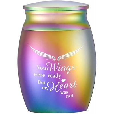 Mini Decorative Cremation Keepsake Urns for Sharing Human Ashes Small Funeral Urns Memorial Ashes Holder Your Wings were Ready But My Heart was not - BLC8Z2171