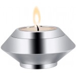 MJYJL Decorative Urns,Mirror Finished Stainless Steel Candlestick Urn Hold Pet Adult Ashes Cremation Locket Jewelry- Engraveable Keepsake Urn-4 Urn with Display Box - BLUY27RSN