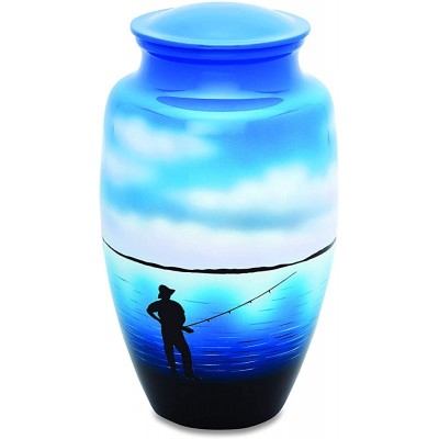 UrnsDirect2U Fisherman Adult Decorative-urns Blue - BED90SXSP
