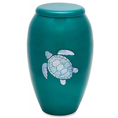 UrnsDirect2U MOP Sea Turtlle Adult Decorative-urns Green - BSWEGFIM4